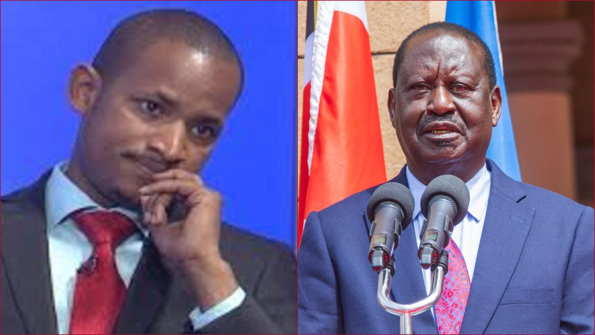 Embakasi East MP Babu Owino (left) said Raila Odinga's loss in the AUC chairperson election could be out of a deliberate act by President William Ruto's government.